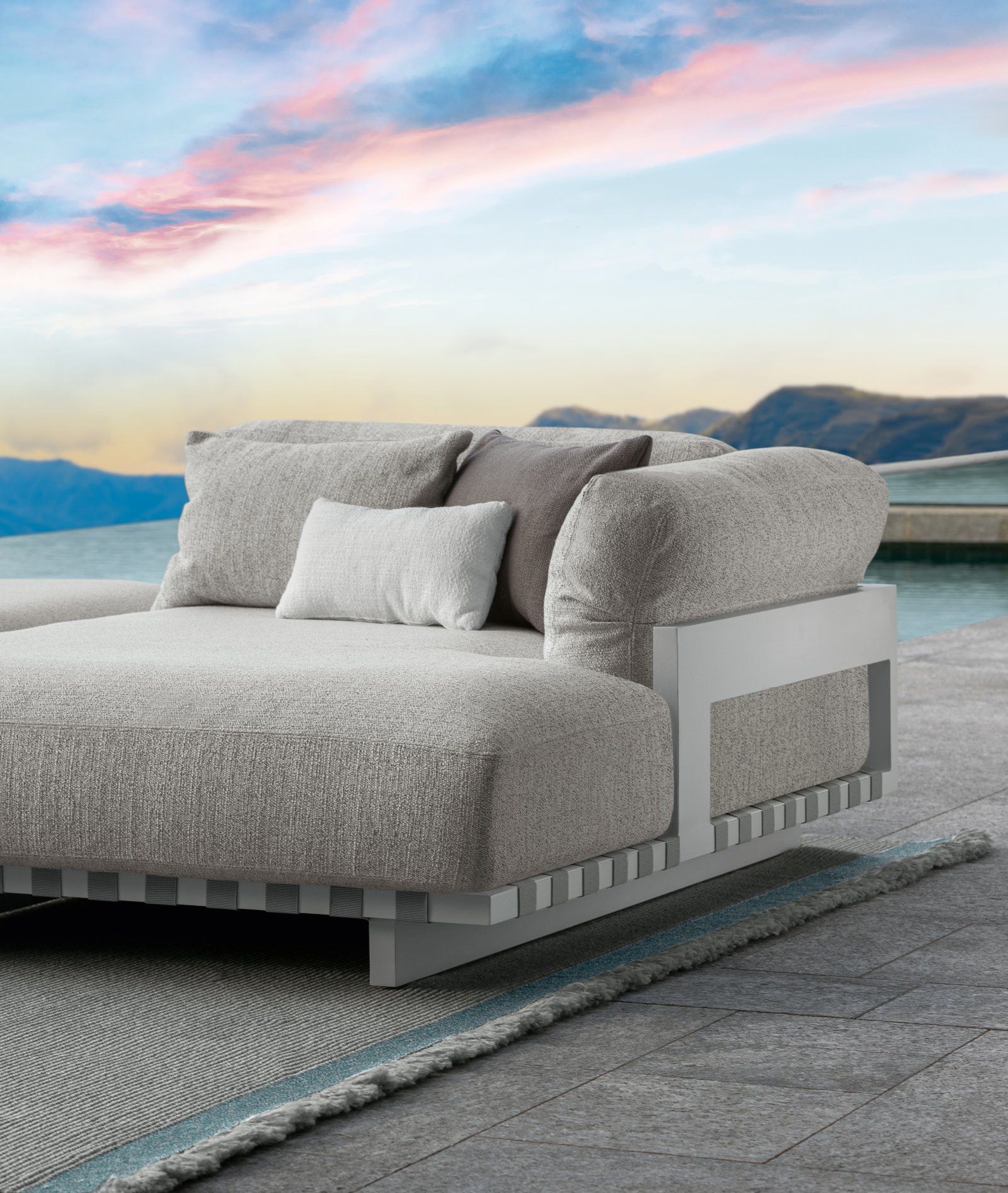 3-местный тканевый садовый диван Talenti Argo-alu ARCH-00144848 - Вид №1