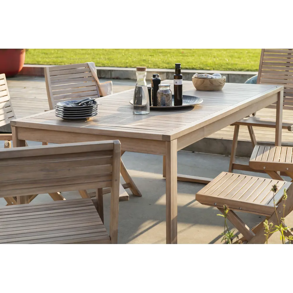 Стол садовый раздвижной Naterial Solaris 180-240x90x75 см акация светло-коричневый Товар без серии STLM-2062329 - Вид №37