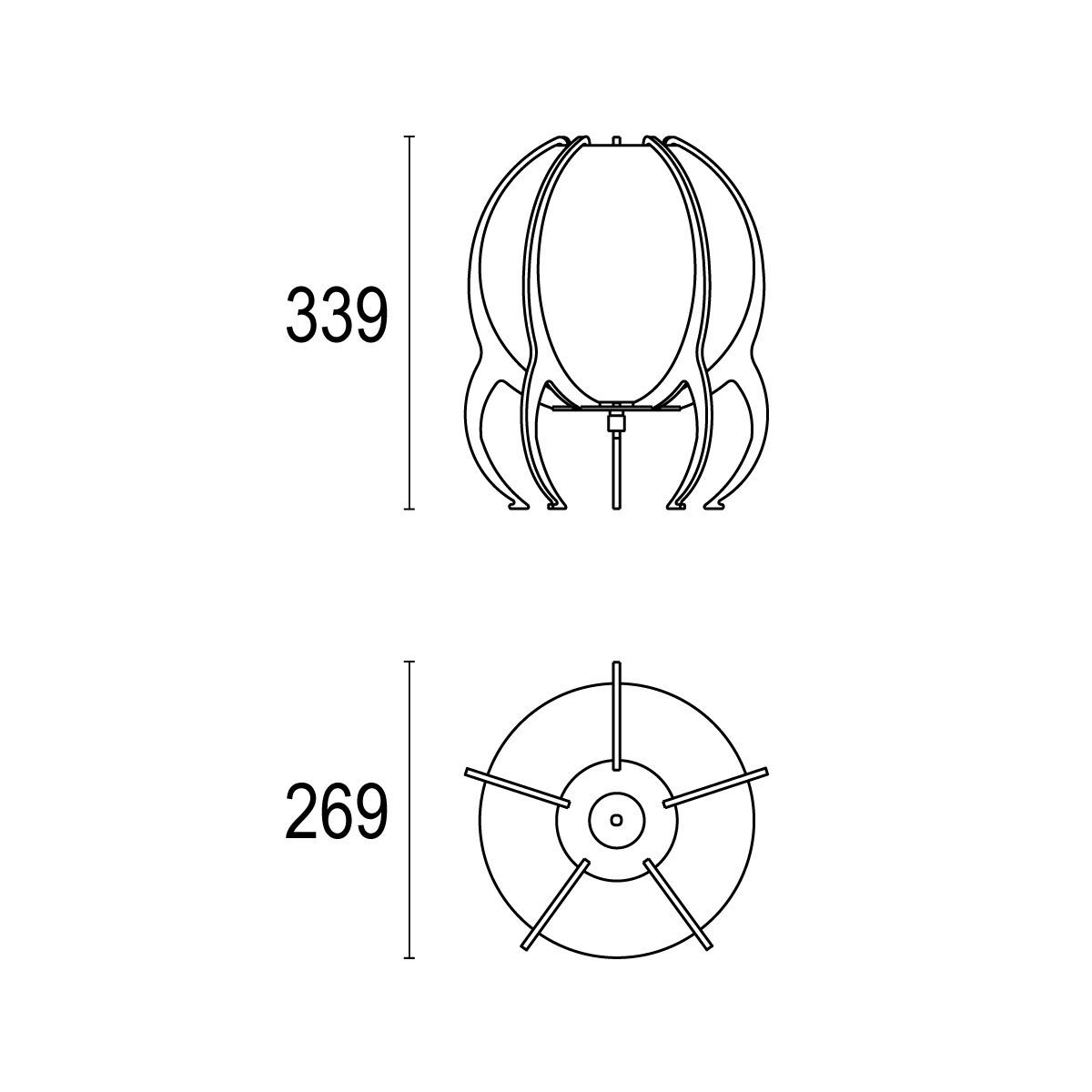 Настольная лампа из дутого стекла Ghidini Lighting MACROKEIRA ARCH-00151986 - Вид №3
