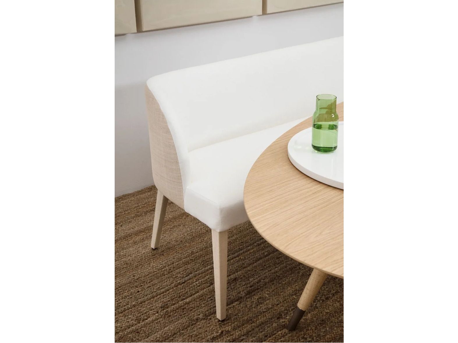 Мягкая скамейка из ткани со спинкой DOM EDIZIONI коллекция Ривьера ARCH-00049301 - Вид №1