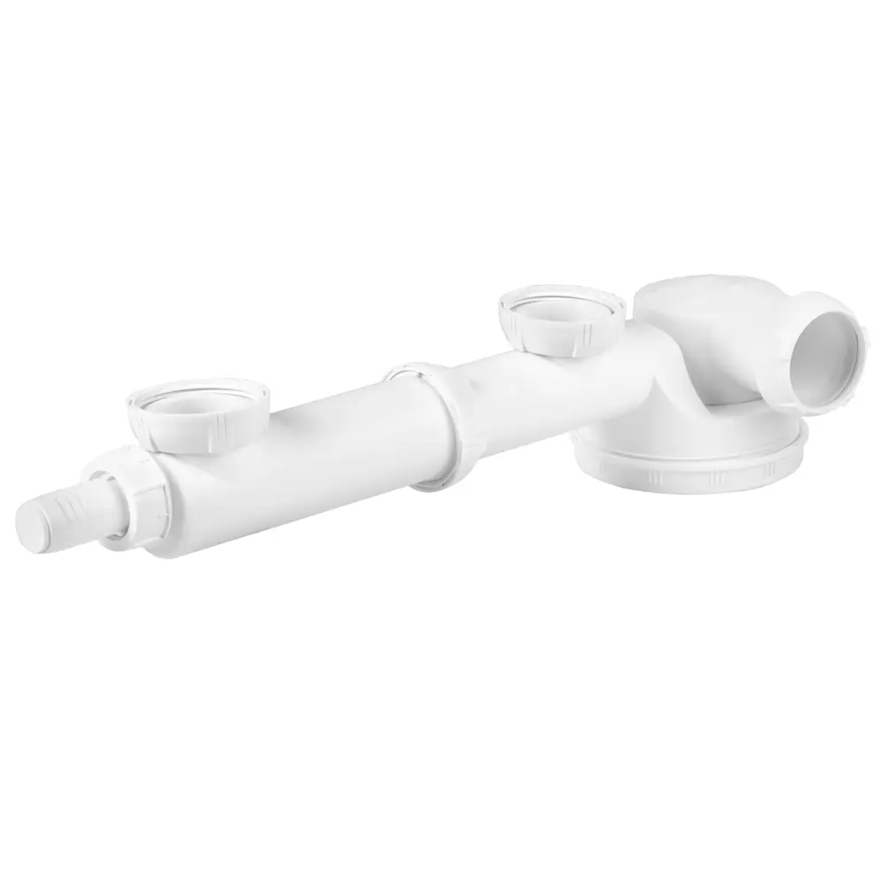 Сифон для мойки Wirquin с отводом для стиральной машины d 40 мм полипропилен STLM-2110170