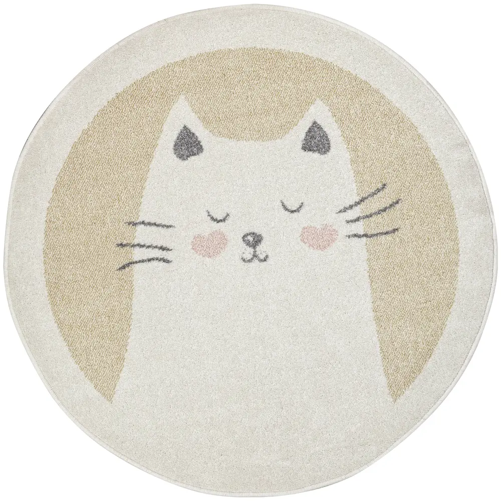 Santreyd Ковер Призма круглый желтый с ворсом фризе для интерьера 89376440 STLM-1381227 - Вид №1