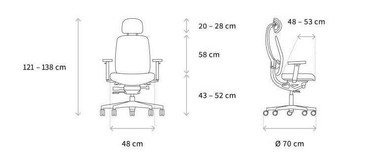 Сетчатый регулируемый по высоте поворотный операционный офисный стул Wagner AluMedic ARCH-00047612 - Вид №8