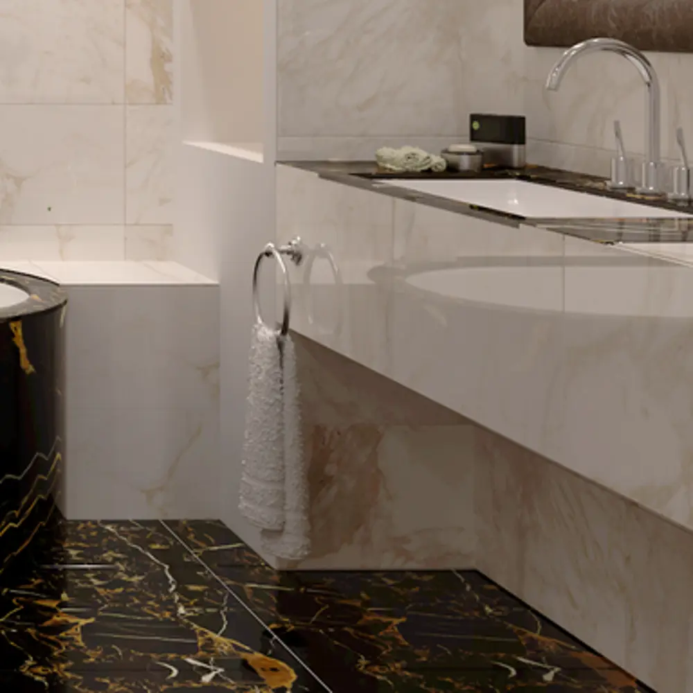 Керамогранит Golden Tile Saint Laurent 60.7x60.7 см 1.105 м² цвет чёрный STLM-2189826