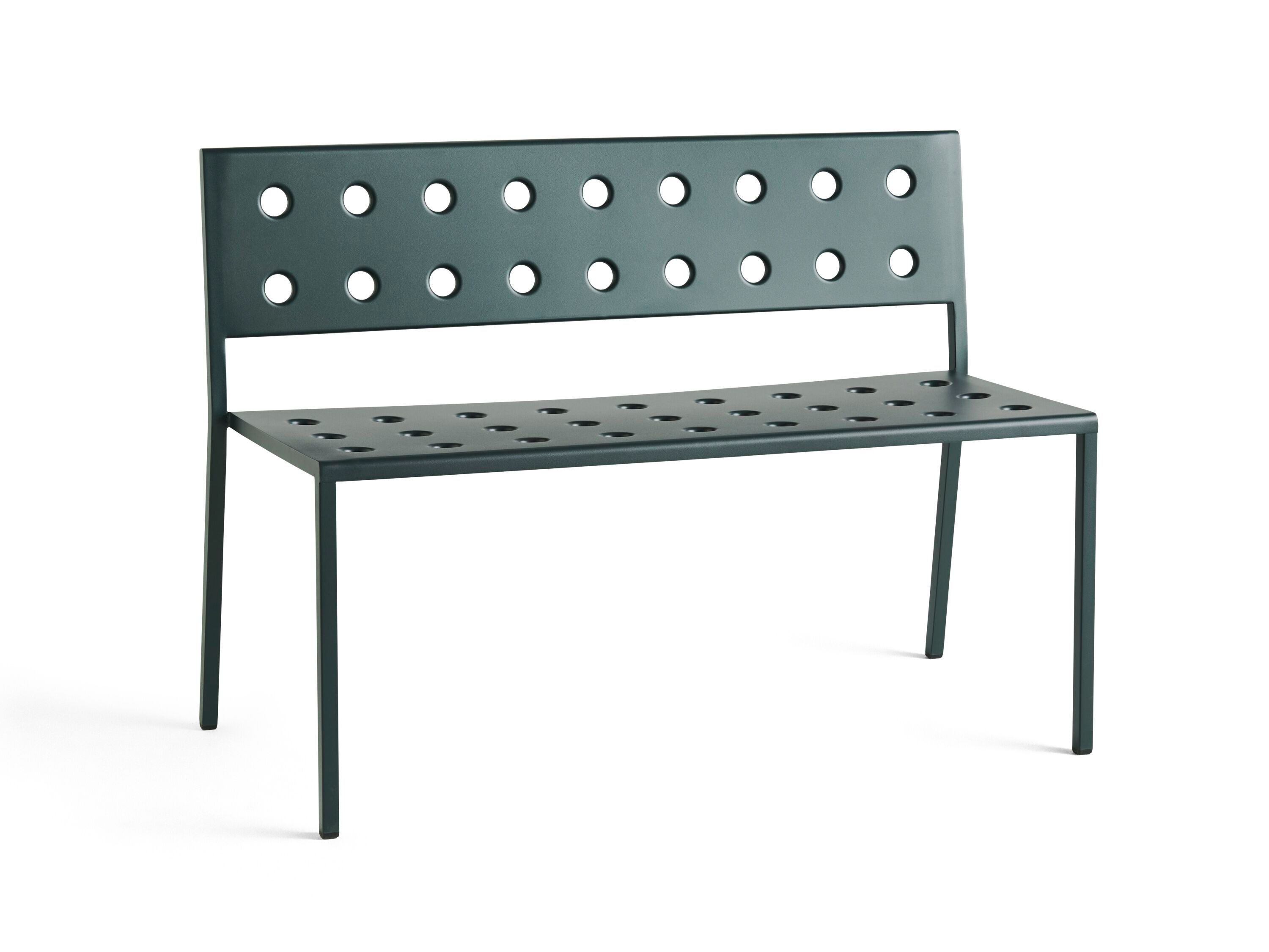 Стальная садовая скамейка с порошковым покрытием со спинкой Hay балкон ARCH-00041093 - Вид №2