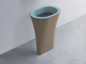 AMLA65-PL+AMPILO-BA+AMCOLO-AN Раковина Amedeo Ovale отдельностоящая cielo Enjoy + Amedeo