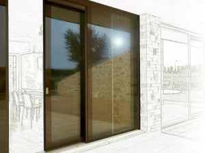 CARMINATI SERRAMENTI Подъемно-раздвижная французская дверь из дерева и стекла с тройным остеклением Vitrum system