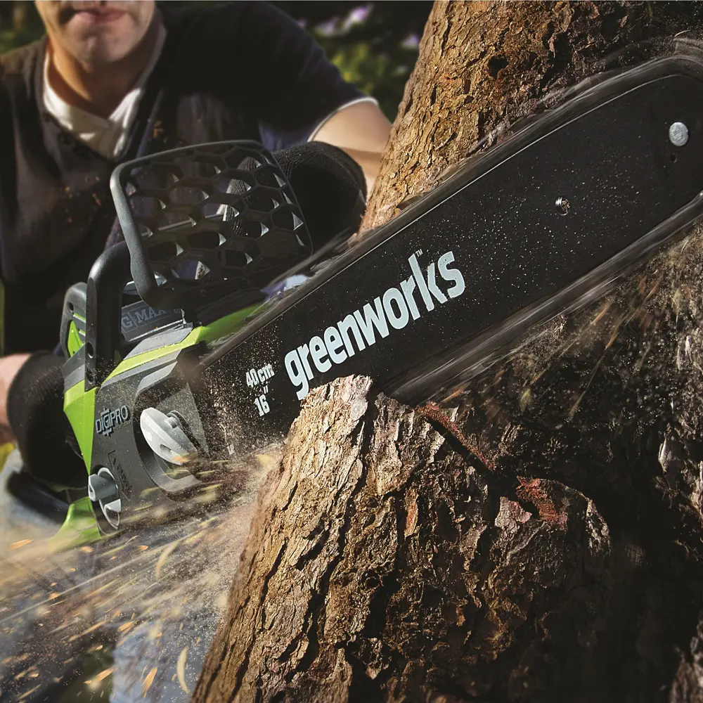 Аккумуляторная пила GreenWorks, 40 В шина 40 см АКБ и ЗУ в комплекте STLM-2024751 - Вид №11
