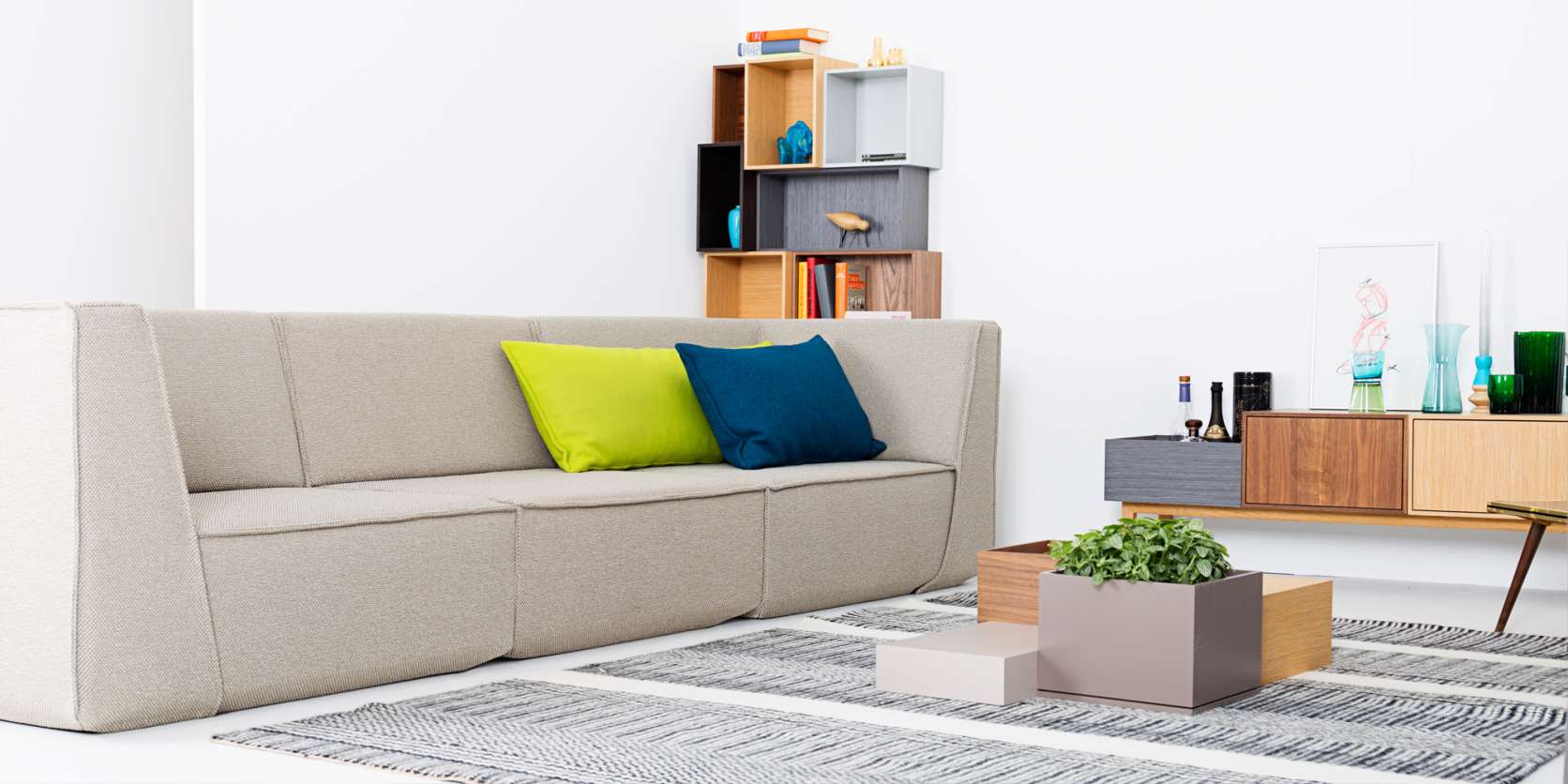 3-местный модульный тканевый диван Cubit by Mymito ARCH-00051353 - Вид №24