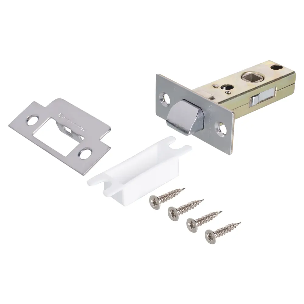 Защёлка межкомнатная Palladium 100 70x66x25 мм сталь/ЦАМ цвет матовый хром STLM-2131488 - Вид №1