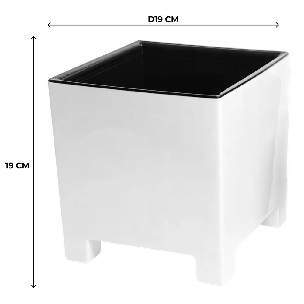 Кашпо Evergreen Design Нард 17x19x19 см v5.5 л пластик белый STLM-2069254 - Вид №2