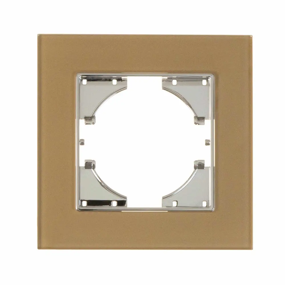 Рамка для розеток и выключателей Gusi Electric Ugra 1 пост цвет шампань STLM-2034885