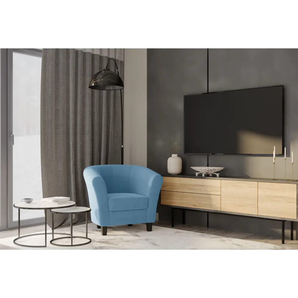 Кресло полиэстер Seasons Марсель CAMARO21 голубое 85x73x77 см STLM-2037948 - Вид №2