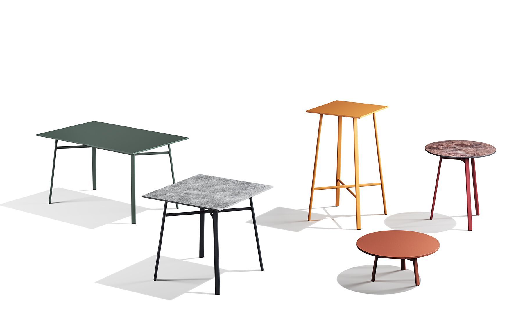 Прямоугольный стальной стол с порошковым покрытием BABEL D Kano ARCH-00122666 - Вид №1