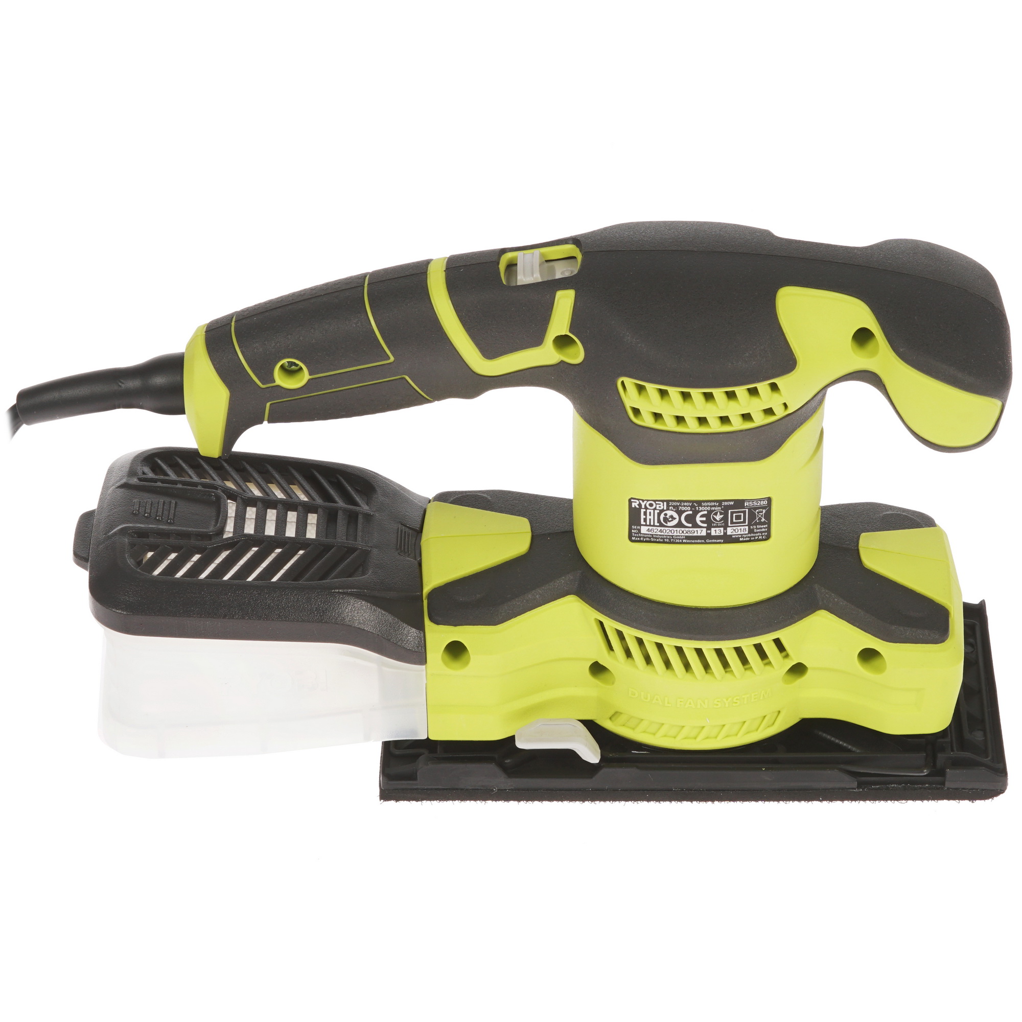 Виброшлифовальная машина Ryobi RSS280-SA30 8146233 STDN-0076203 - Вид №3