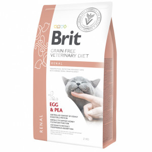 ПР0048536 Корм для кошек VDC Renal беззерновая диета при заболеваниях почек сух. 2кг Brit