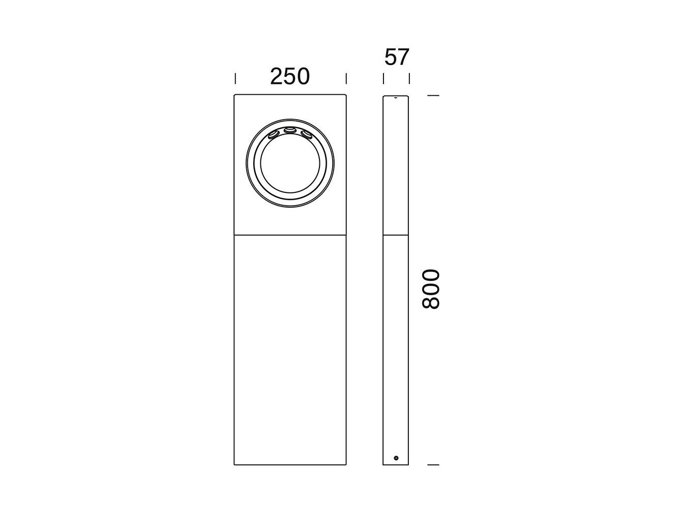 Алюминиевый светодиодный световой столб Platek ARCH-00031946 - Вид №4