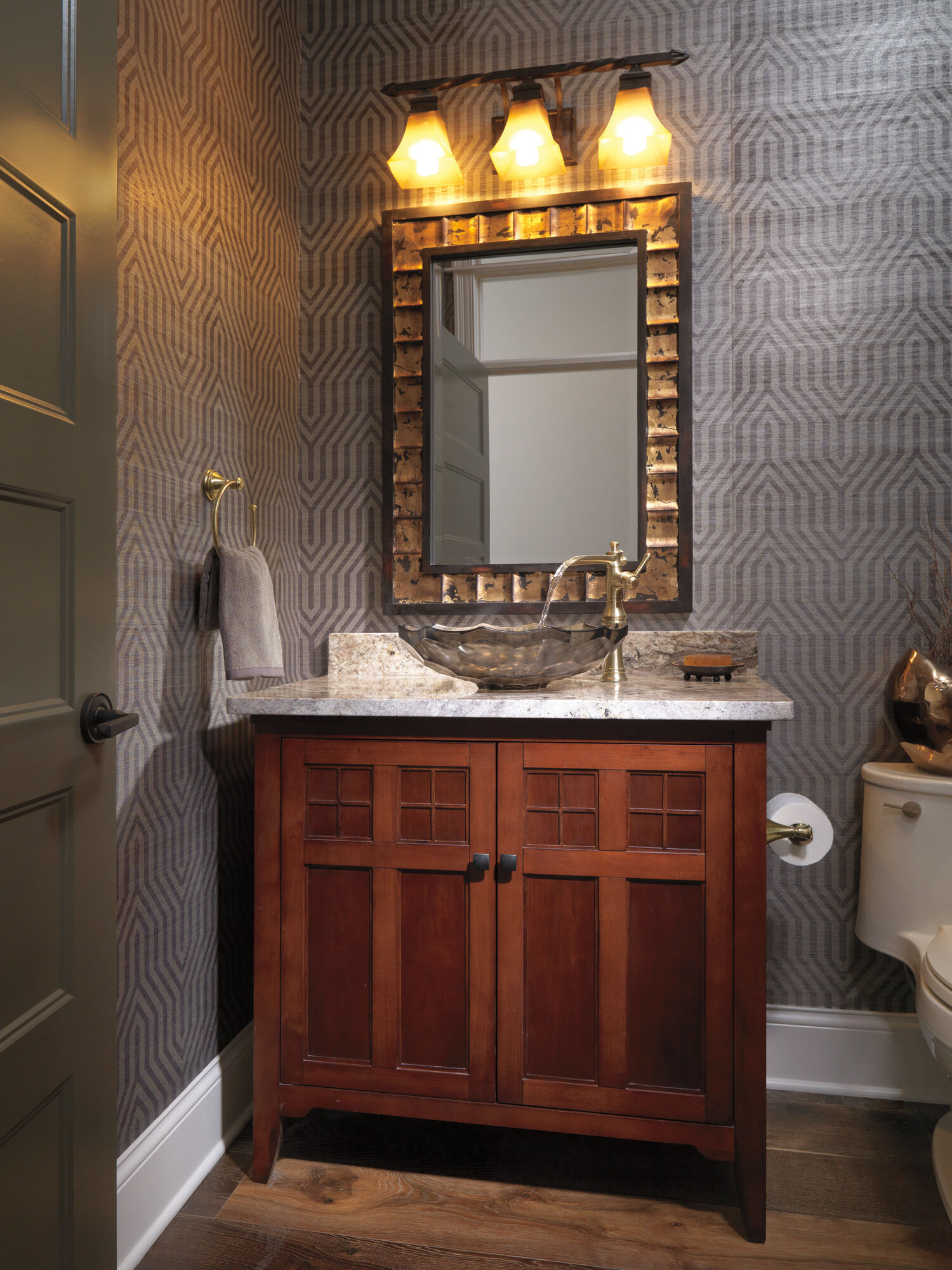 79750-CZ Держатель ткани Delta Faucet Cassidy Шампанское бронза  - Вид №1