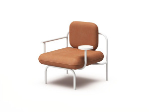 Тканевое садовое кресло с журнальным столиком