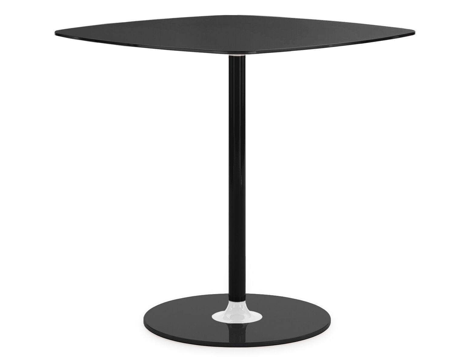 Квадратный стол с хрустальной столешницей и стальным основанием Kartell Тьерри ARCH-00023989 - Вид №19