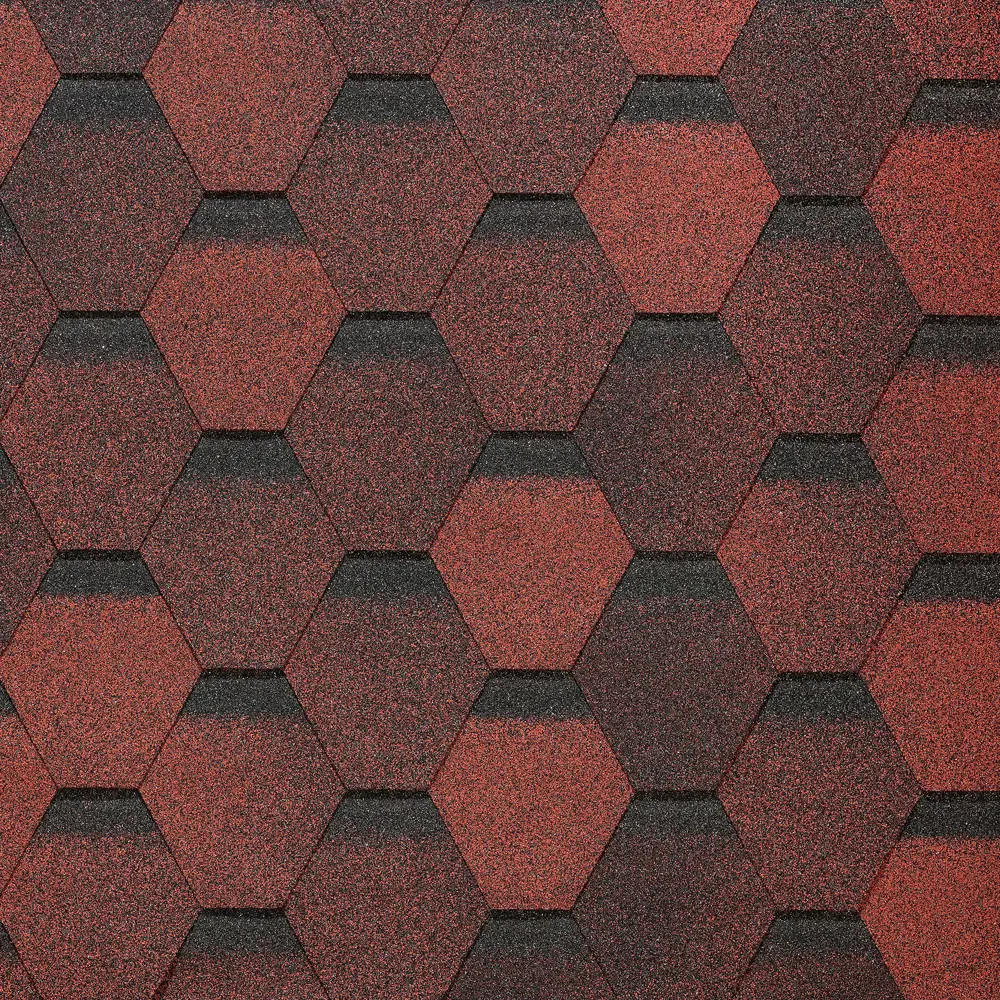 Гибкая черепица Docke Pie Евразия шестигранник красный 3 м² DÖCKE Eurasia STLM-2099432