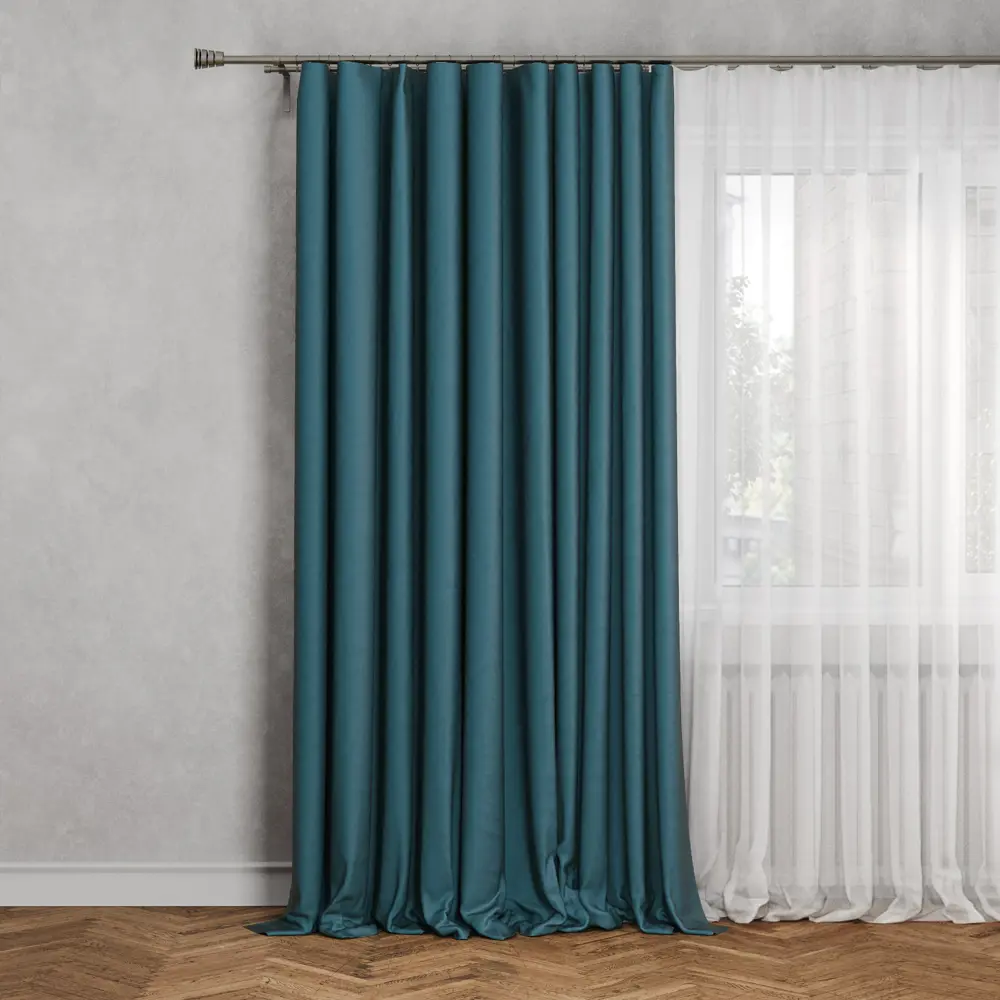 INSPIRE Штора Tony Emerald 0 бирюзовая блэкаут 200x280 см 84757010 STLM-1441094