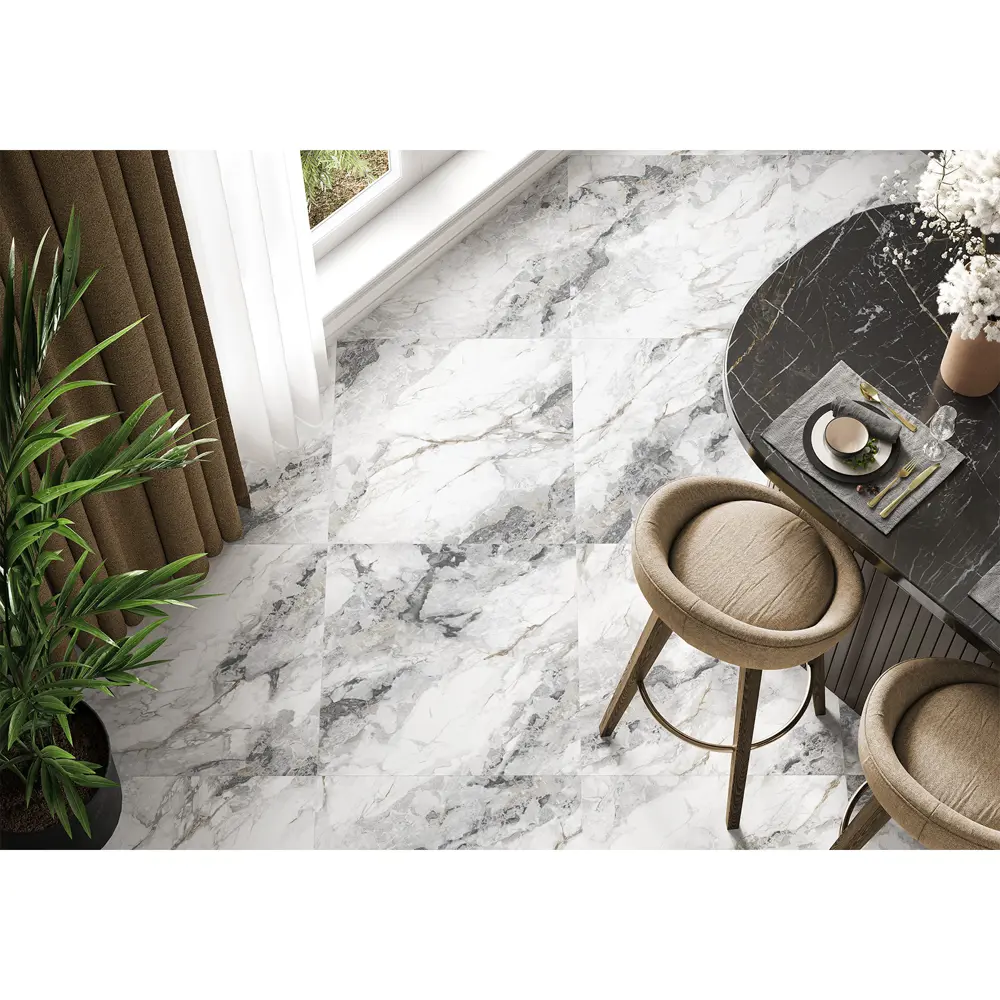 Глазурованный керамогранит Alma Ceramica Galapagos 07 60x60 см 1.8 м² матовый цвет белый STLM-2172907