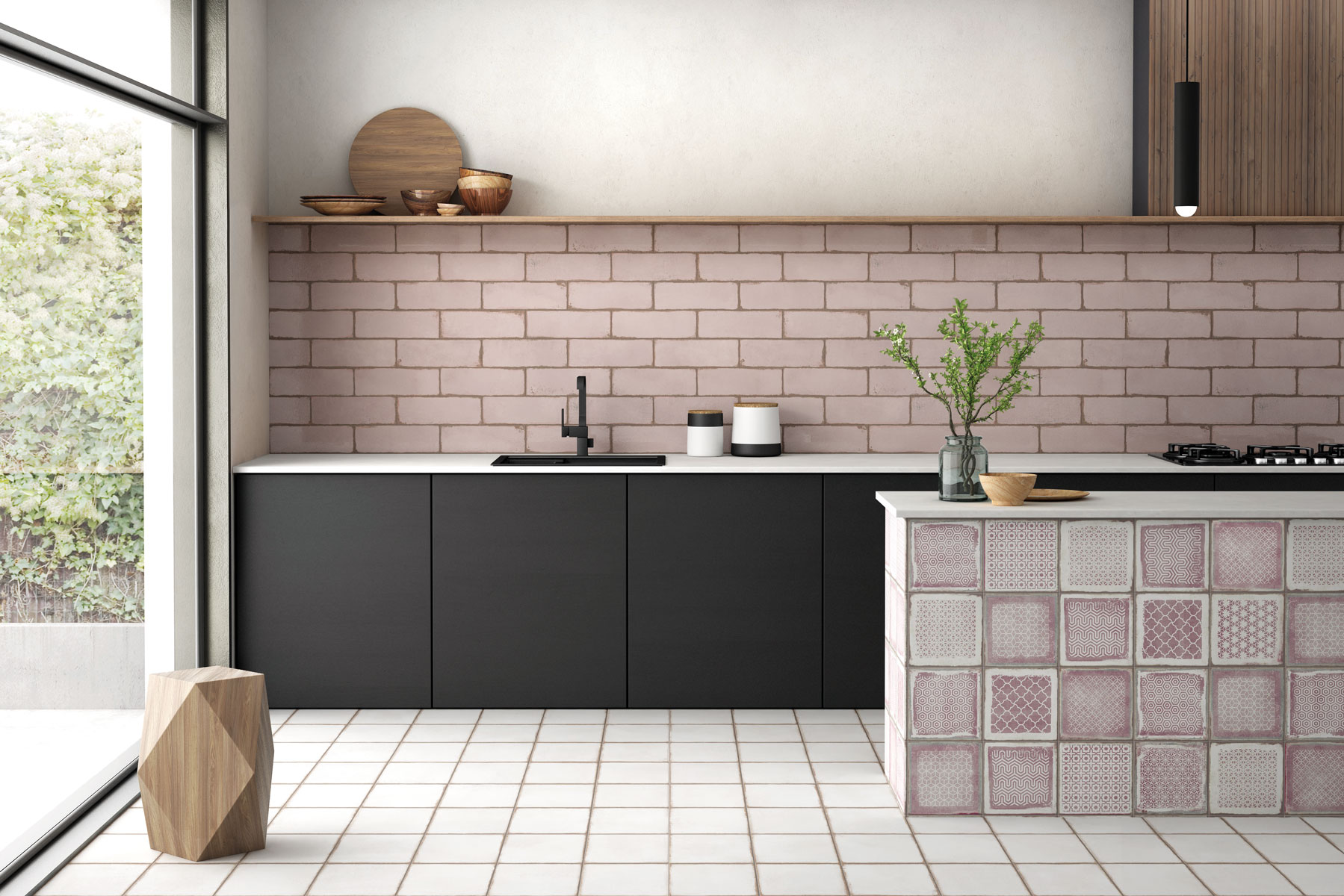 Розовая мечта Toscana: винтажная плитка для стен STP-ST653 INCOLOR - Вид №1