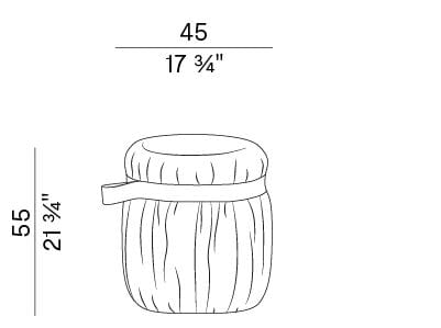 Ткань круглый сад пуфик Potocco Herm ARCH-00016830 - Вид №1