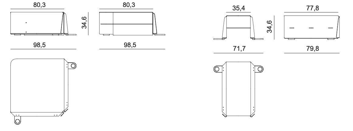 Алюминиевый прямоугольный журнальный столик Magis Костюм ARCH-00121531 - Вид №5