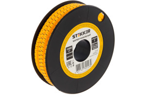 16240124 Кабель-маркер 7 для провода сеч.2,5мм, желтый, CBMR25-7 39104 STEKKER