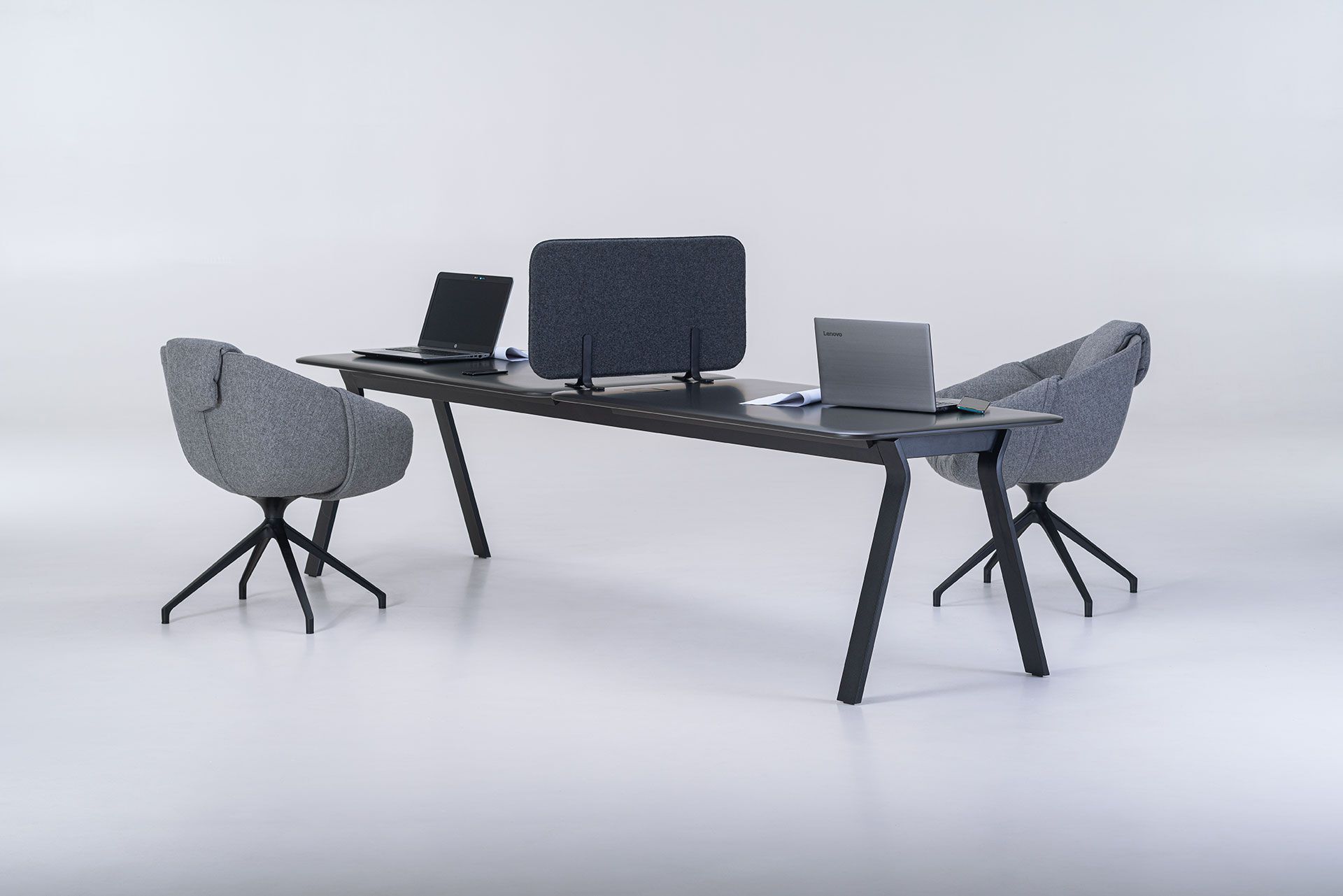 Рабочий стол из стали и дерева Nunc крыло ARCH-00108699 - Вид №3