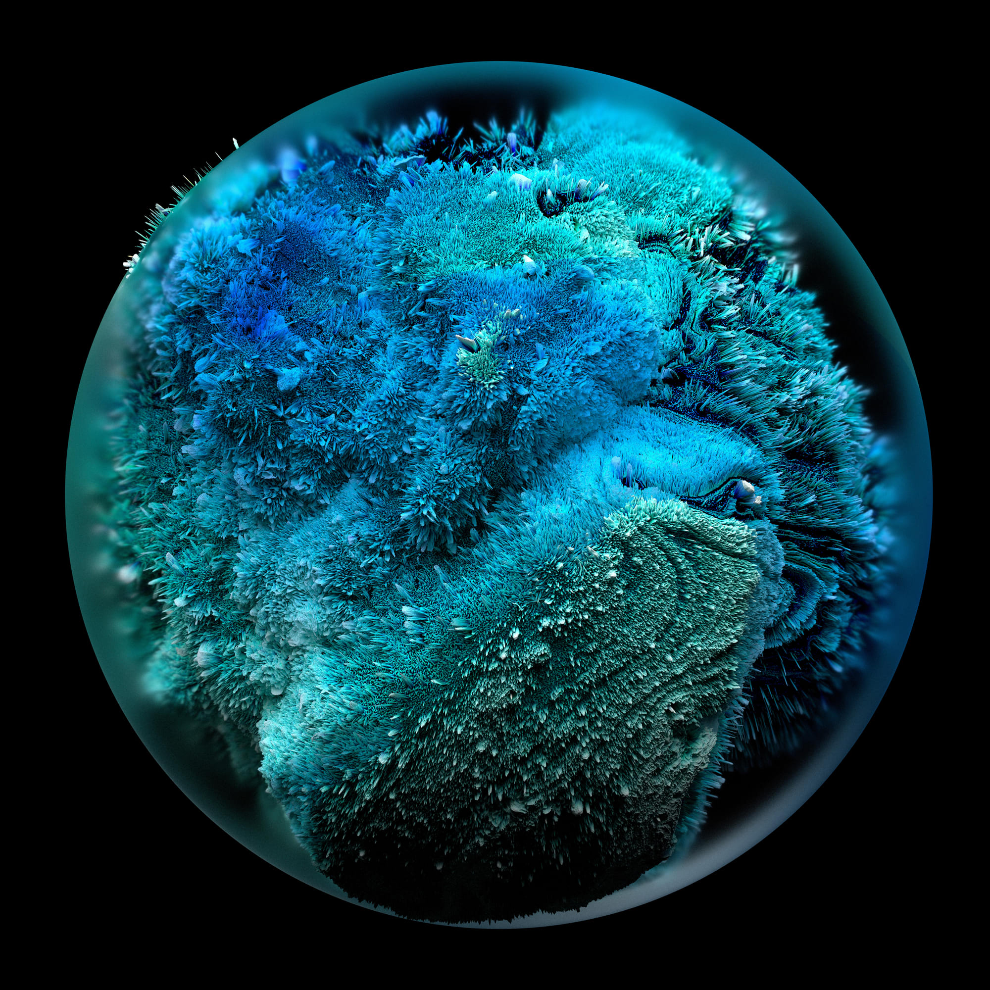 82977321 Картина на стекле «Космо» 40x40 см цвет бирюзовый Santreyd 