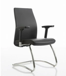 Luxy Кожаное офисное кресло на санях с подлокотниками Smartoffice 4offi02, 4offi04