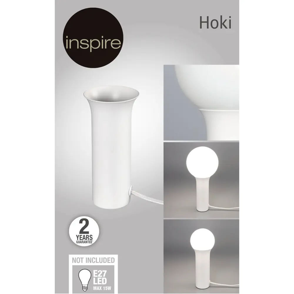 Настольная лампа Inspire Hoki, цвет белый STLM-2185530 - Вид №8