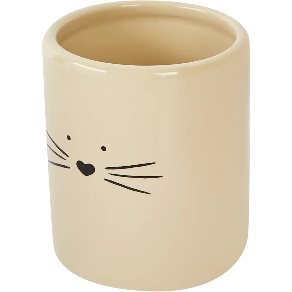 Стакан для зубных щеток Vidage Барсик керамика цвет бежевый STLM-2137722