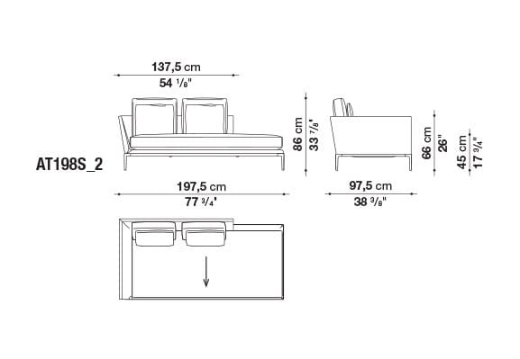 Кожаный диван B&B Italia Атолл ARCH-00112726 - Вид №43