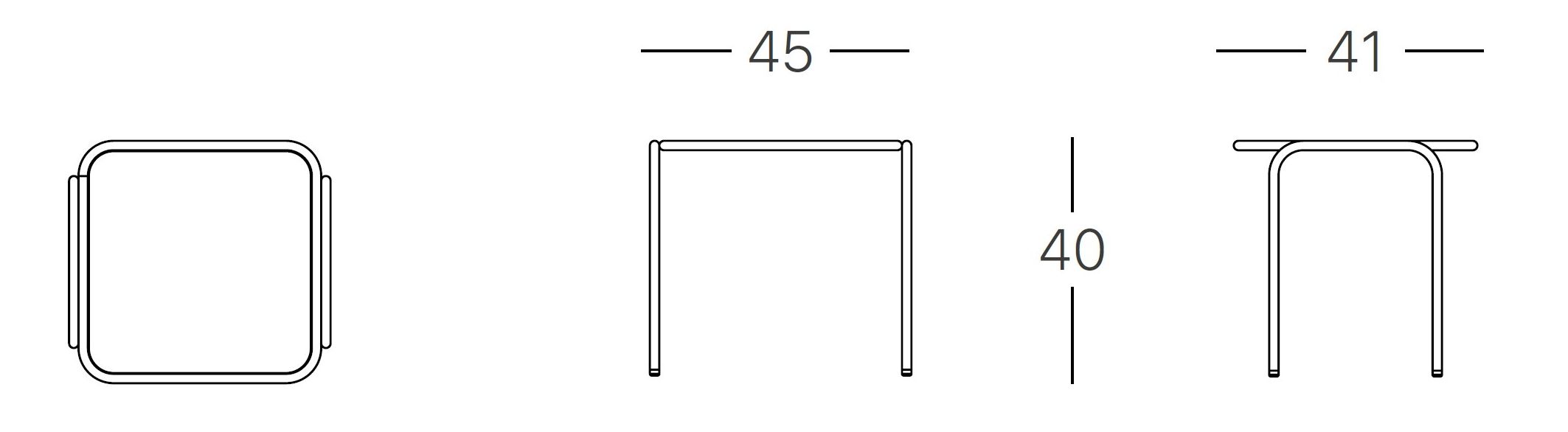 Окрашенный металлический прямоугольный садовый столик S-CAB Dress_Code ARCH-00037401 - Вид №19