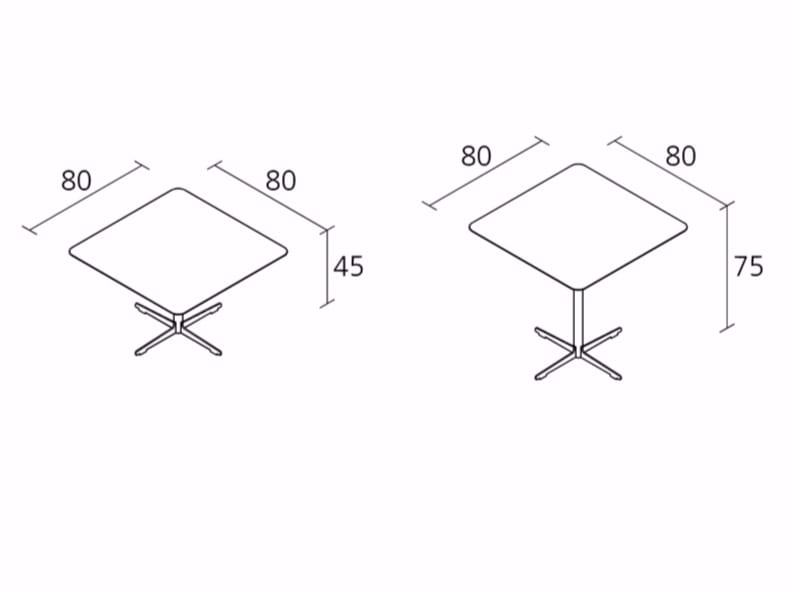 Квадратный стол со спицами Alias Cross Table ARCH-00008364 - Вид №2