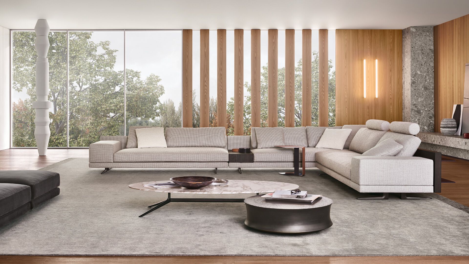 Низкий круглый журнальный столик для гостиной Poliform SOORI ARCH-00133798 - Вид №1