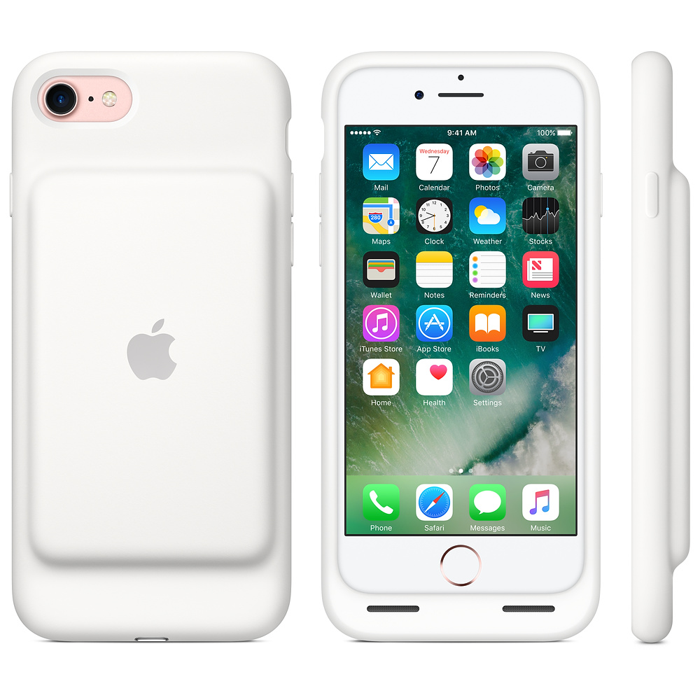 MN012ZM/A Iphone 7 smart battery case - white Apple Santreyd  - Вид №5