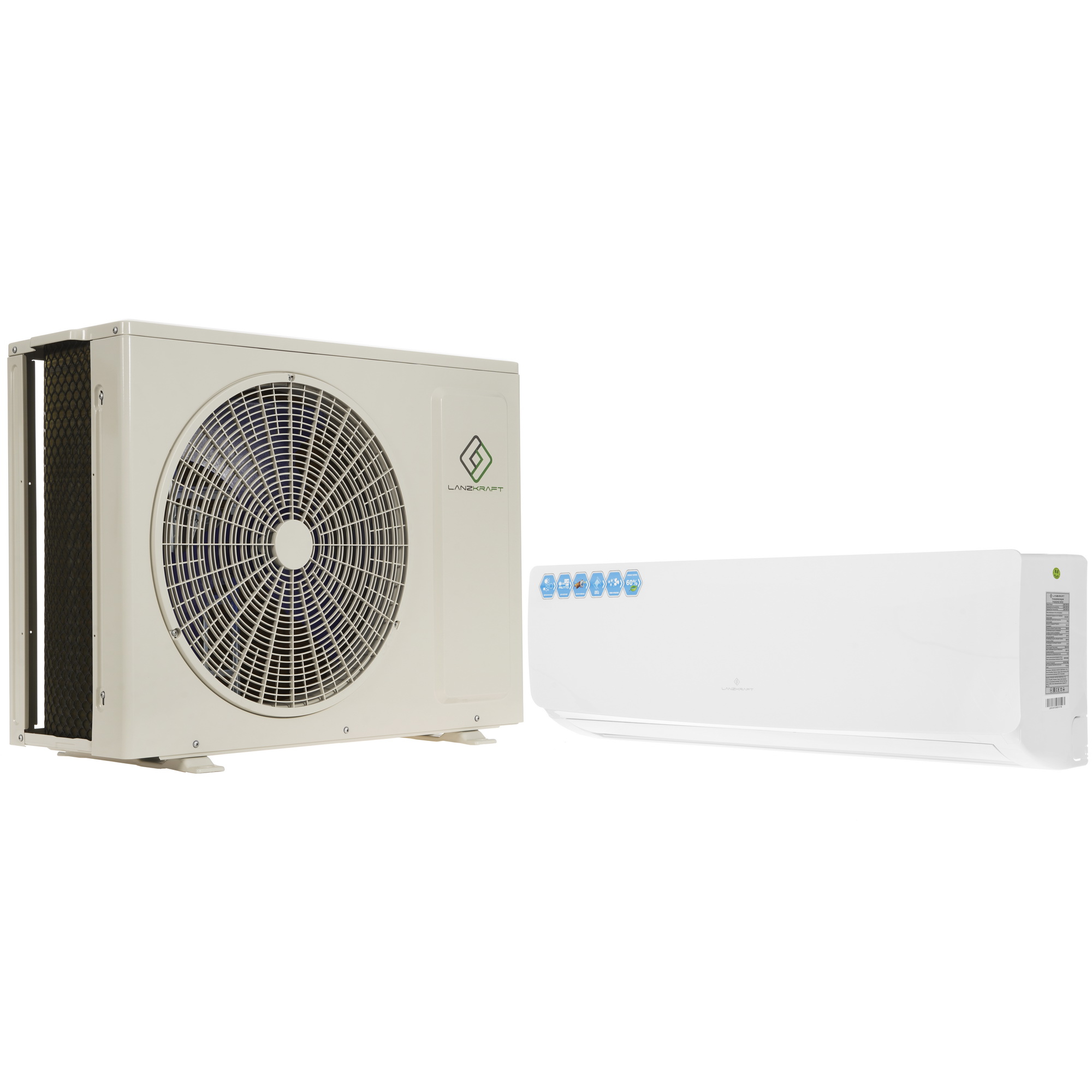 9974818 Кондиционер настенный сплит-система Lanzkraft LSWH-70FC1N/LSAH-70FC1N белый STDN-0092703