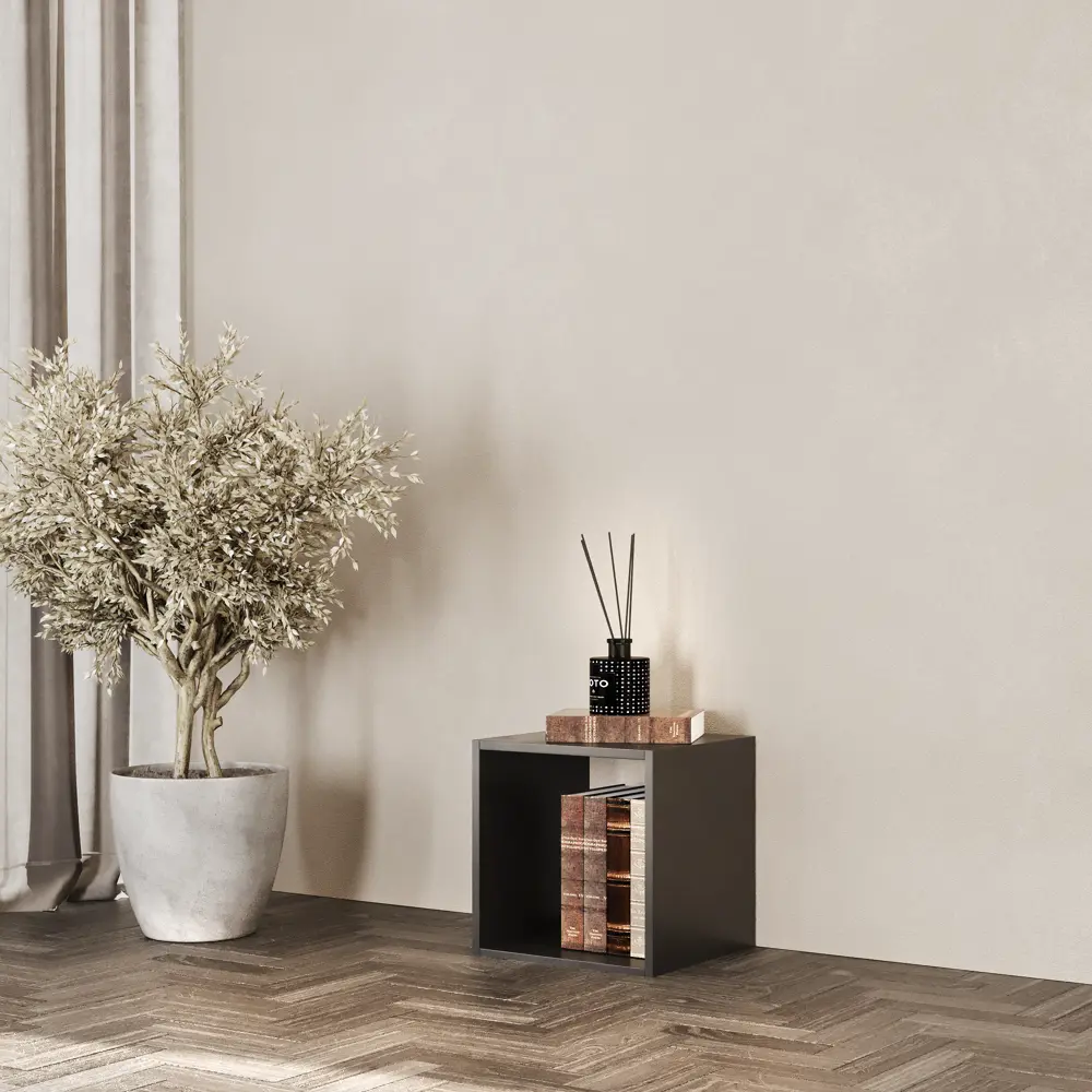 Стеллаж Spaceo KUB 1 секция 36x36x31.7 см ЛДСП цвет серый STLM-2117374