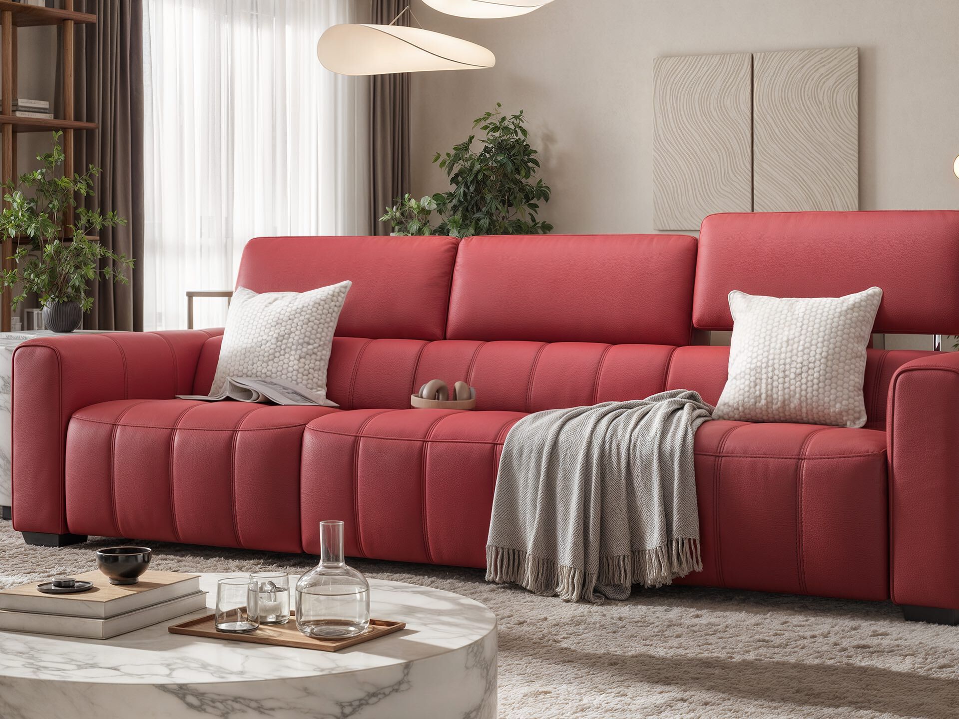 3-местный кожаный диван Sofanella Малибу ARCH-00002621