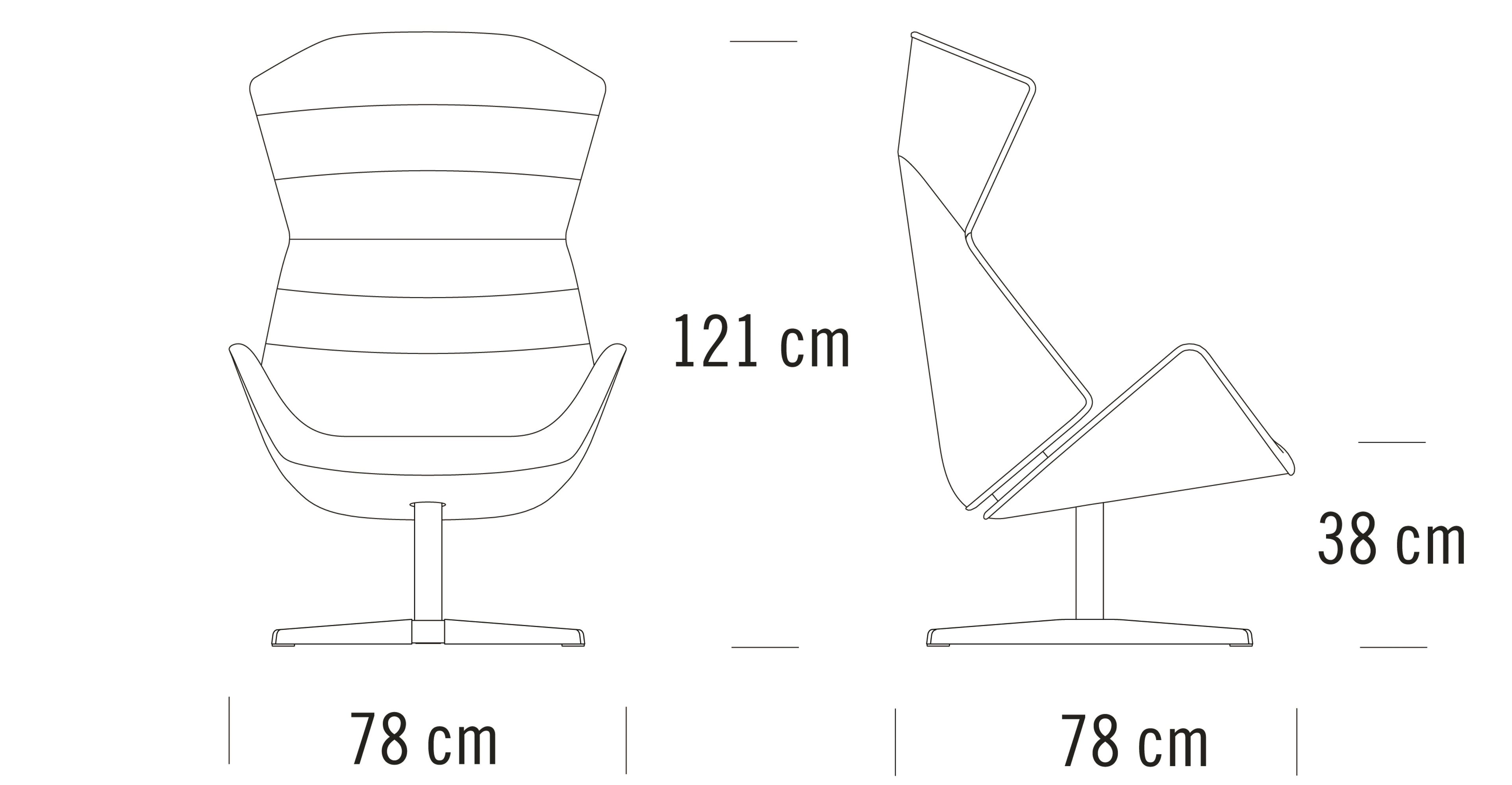 Спицевое вращающееся кресло с подлокотниками THONET 808 ARCH-00009306 - Вид №2