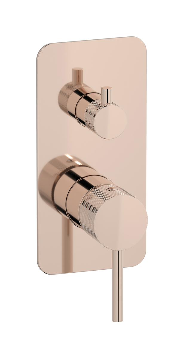 Встроенный смеситель для душа с двухходовым дивертером. WE ARE IB id310rs Rose Gold Industria