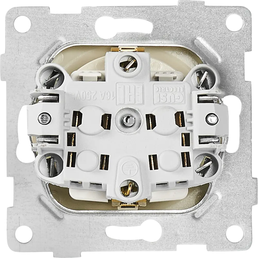 Розетка встраиваемая GUSI Electric Ugra с заземлением, бежевая 83864370 STLM-0045186 - Вид №3