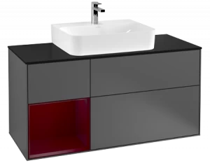 Villeroy&Boch Тумба под раковину Прямоугольная версия F162HBGK Finion Anthracite Matt Lacquer