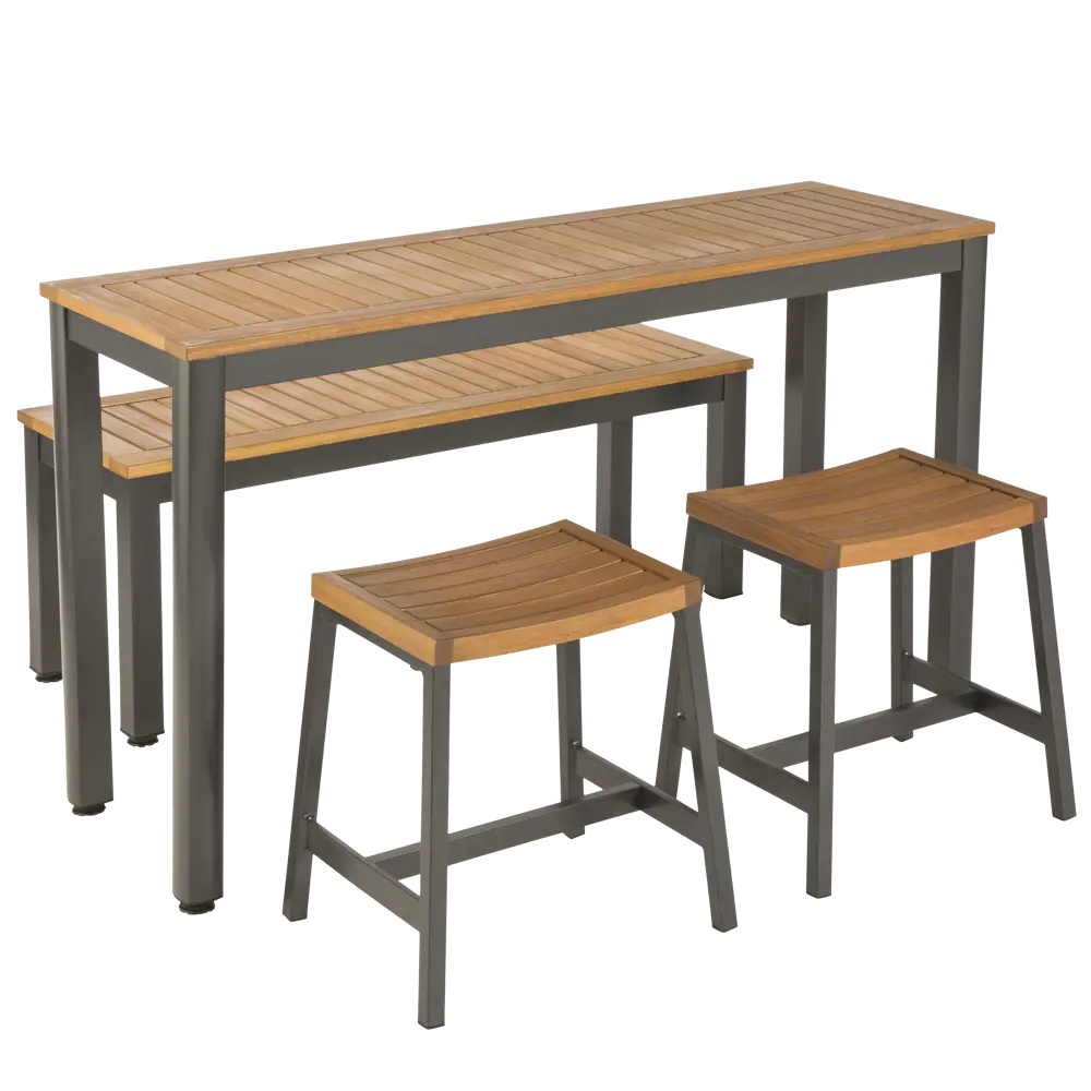 Скамейка балконная Naterial Oris 130/45 43x38x118 см алюминий цвет эвкалипт STLM-2212089 - Вид №5