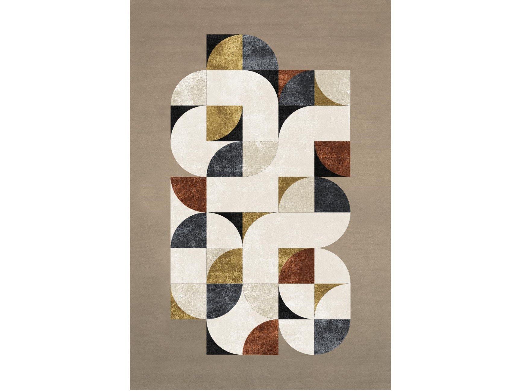 Ковер ручной работы из бамбукового волокна Sirecom Tappeti Моноскоп ARCH-00087923 - Вид №1